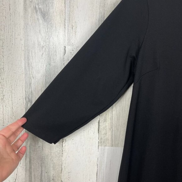 The Nines by Hatch knit midi dress maternity black size Medium comfy classic - Picture 3 of 7